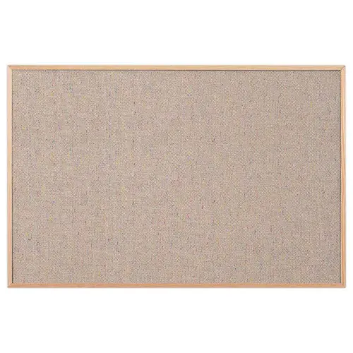 Tableau tissus gris cadre bois 60 x 90cm