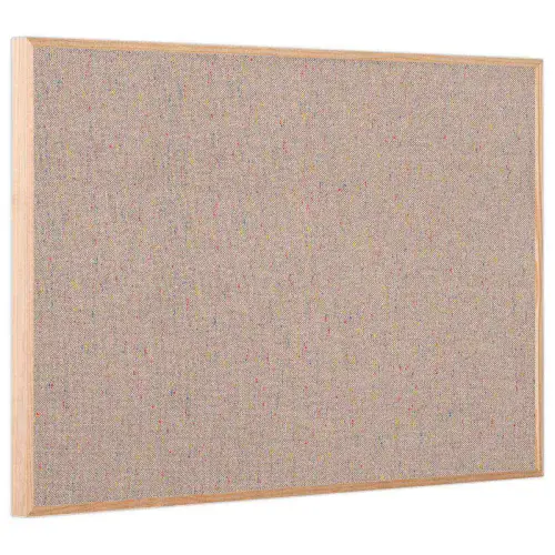 Tableau tissus gris cadre bois 60 x 90cm