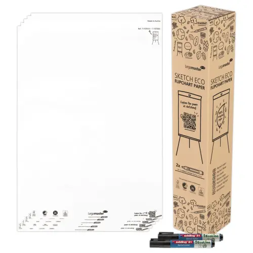 5 Blocs de papier pour chevalet - 5 x 20 feuilles unies - LEGAMASTER 