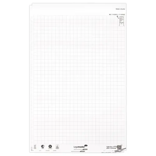 2 Blocs de papier pour chevalet - 2 x 50 feuilles quadrill&eacute;es - LEGAMASTER 
