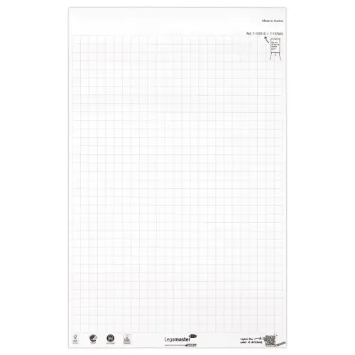 2 Blocs de papier pour chevalet - 2 x 50 feuilles quadrill&eacute;es - LEGAMASTER 