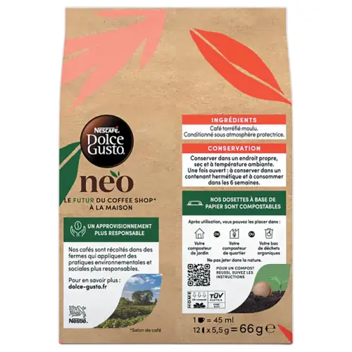 12 Dosettes de caf&eacute; Espresso NEO par Dolce gusto 