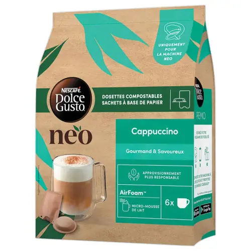 6 Dosettes de caf&eacute; Cappuccino NEO par Dolce gusto 