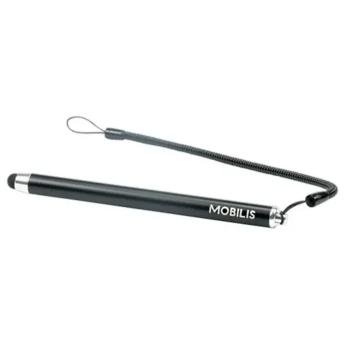 10 Stylets capacitifs noir mat + cordons spiral Mobilis 