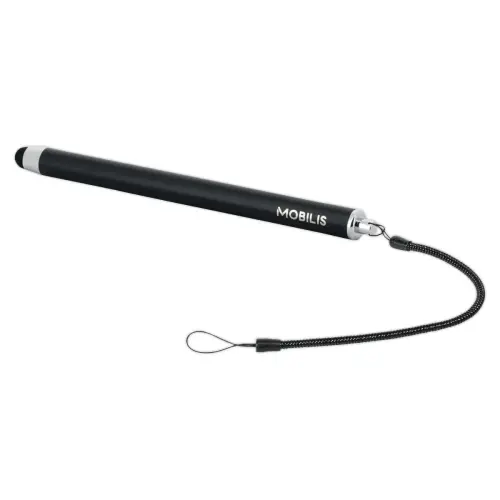 10 Stylets capacitifs noir mat + cordons spiral Mobilis 