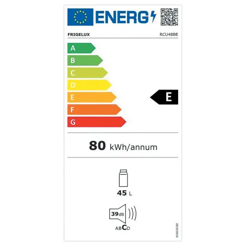 Petit r&eacute;frig&eacute;rateur &ndash; 40 litres - 60 W 