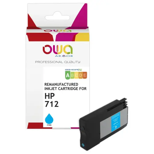 Cartouche jet d'encre compatible HP 712 Cyan 