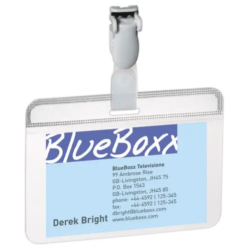 25 Badges autoplastifiables - DURABLE - 9 x 5,4 cm 
