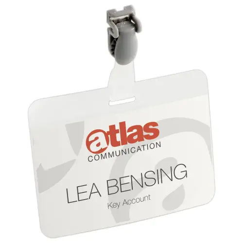 25 Badges autoplastifiables - DURABLE - 9 x 5,4 cm 