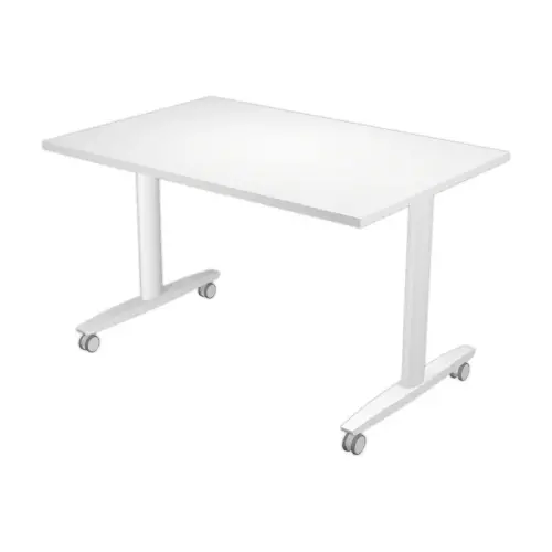 table basculante sur roulettes 120x80x74,1 cm blc/blc