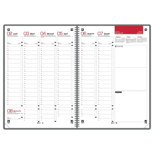 Recharge agenda janvier-décembre semainier Oxford Intégrale 21x29,7cm