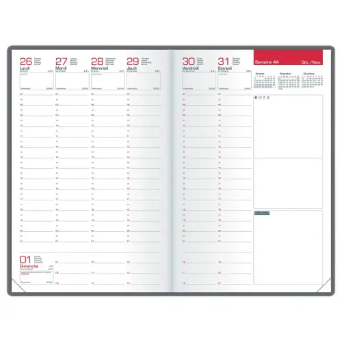 Recharge agenda janvier-décembre semainier Oxford Cousue 21 x 27 cm
