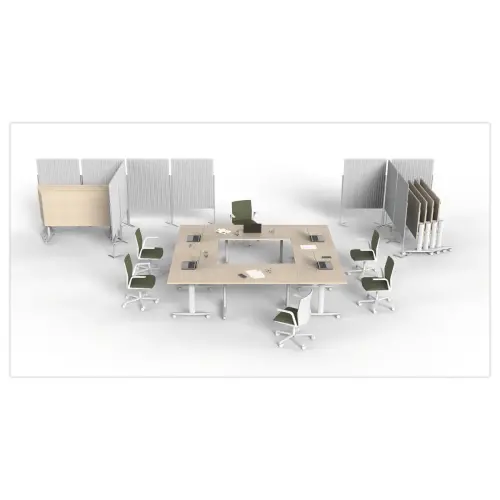 table basculante sur roulettes 120x80x74,1 cm chêne/blc