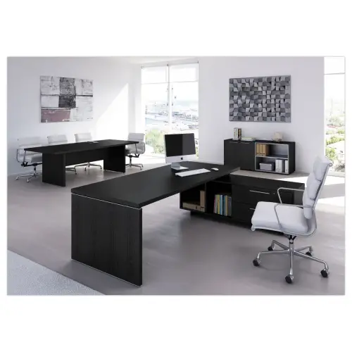 Bureau direction sur cr&eacute;dence - pied panneau 