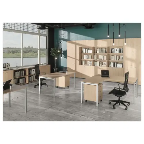 bureau CAPRI pieds arche 140 - Chêne