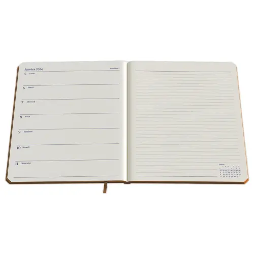 Agenda L semainier notes Brepols De Kempen Ashblack - Noir