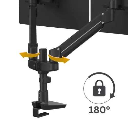 Bras porte-écran Top Mount Tallo compact - Double - Noir - Fellowes