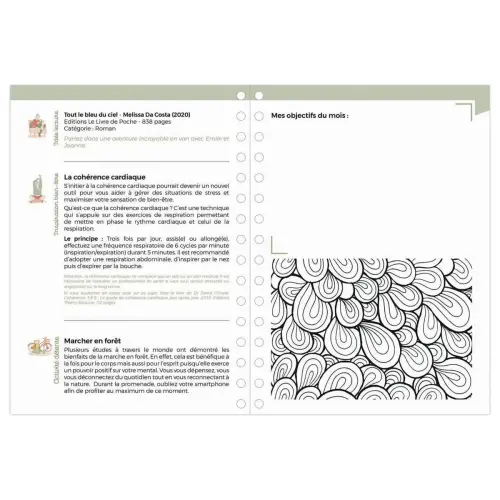 Agenda 21 perpétuel semainier S Eterny Fleurs - Français