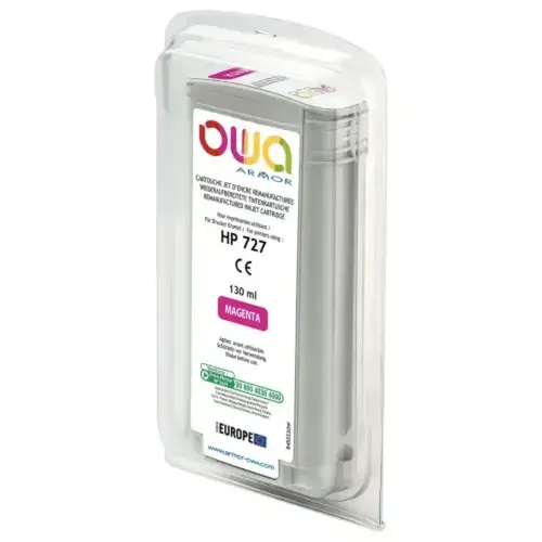 Cartouche B45553OW OWA pour traceurs comp HP 727 130 ml - Magenta