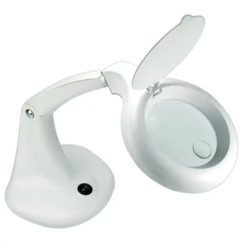 Lampe de bureau avec loupe UNILUX - Blanc 