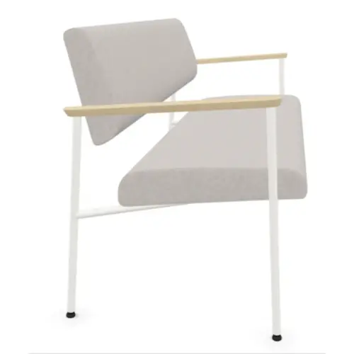 Sofa 2 places beige/gris 