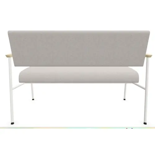 Sofa 2 places beige/gris 