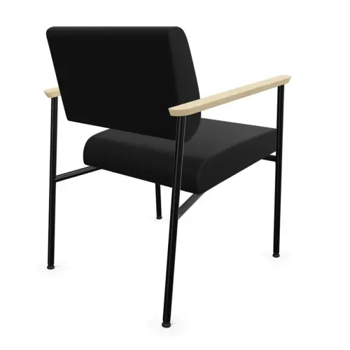 Fauteuil accueil noir 