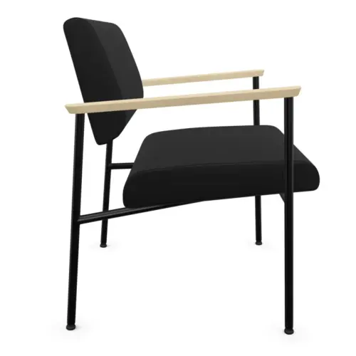 Fauteuil accueil noir 