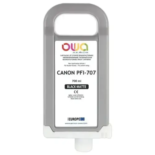 Cart B45686OW OWA pour traceurs compatCANON PFI-7130 700ml - Noir Mat