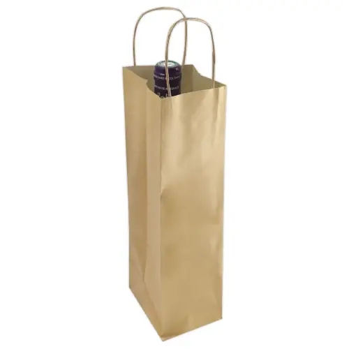 50 Sacs Kraft Naturel pour bouteille 14 x 80 x39 cm
