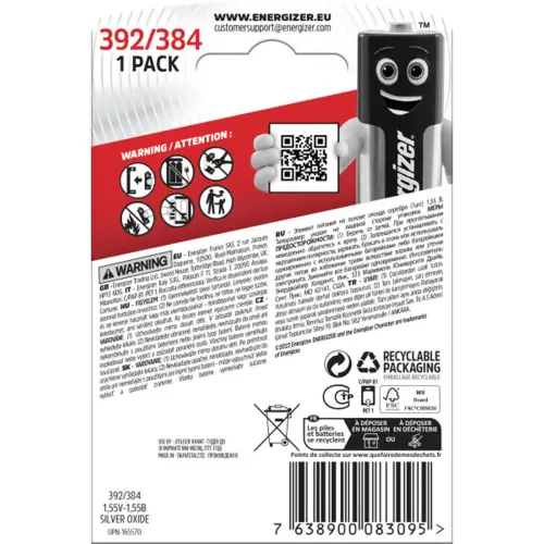 Piles oxyde d'argent 392-384 - Energizer