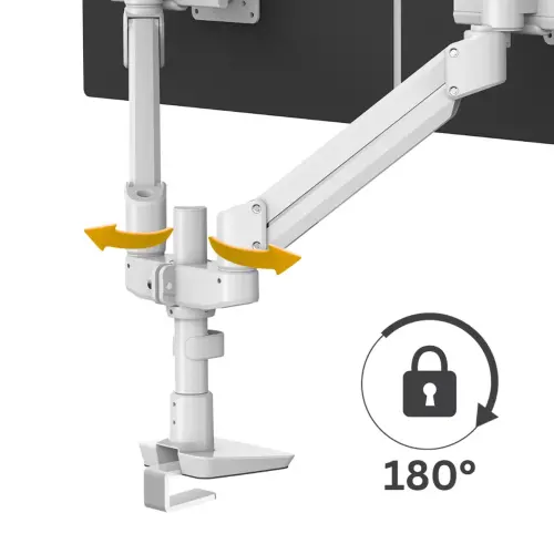 Bras porte-écran Top Mount Tallo compact - Double - Blanc - Fellowes