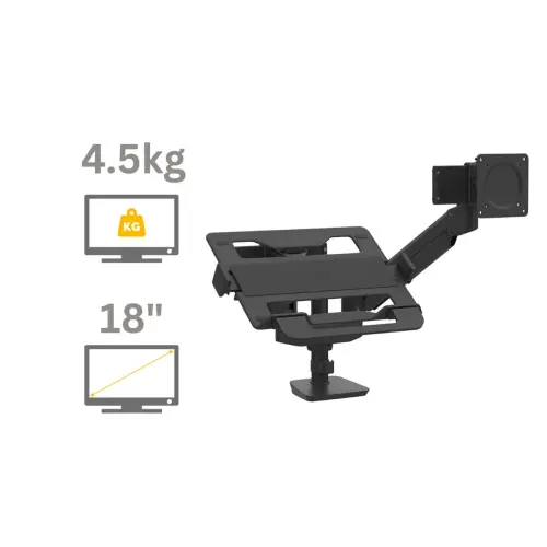 Support PC portable pour bras Tallo - noir
