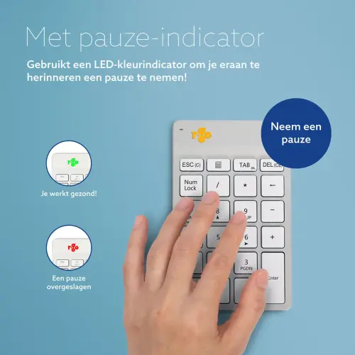 Pavé numérique Bluetooth - Blanc - R-Go Tools