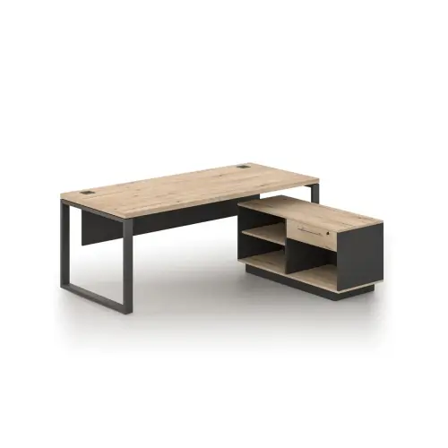 Bureau Milan - L180 - Crédence - Métal et chêne