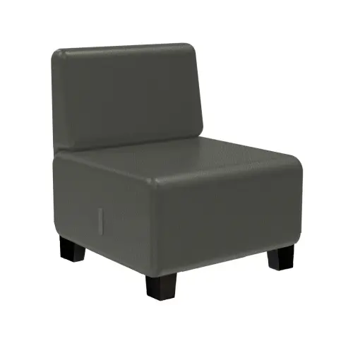 Fauteuil HIZIA - Simili cuir gris - Alba 
