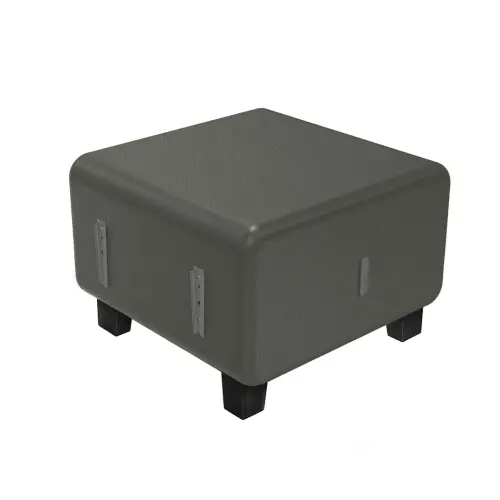 Fauteuil HIZIA - Simili cuir gris - Alba 