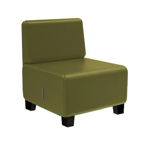 Fauteuil HIZIA - Simili cuir - Kaki - Alba