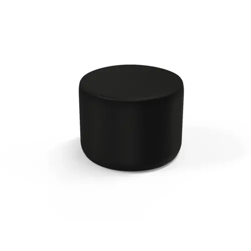 Pouf rond - Noir - Alba