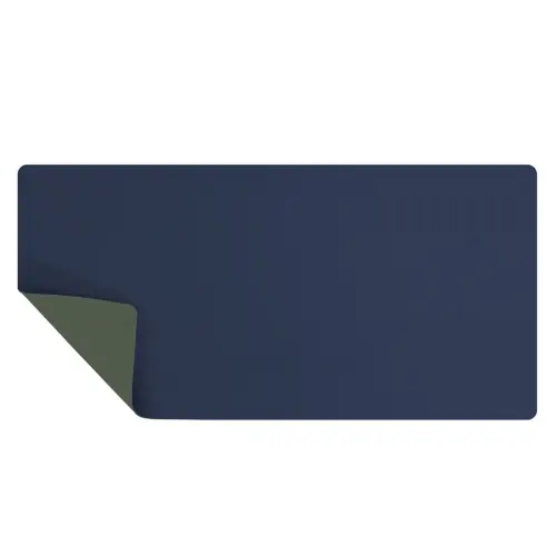 Tapis sous-main réversible - 80 x 40 cm - Marine / vert - Fellowes