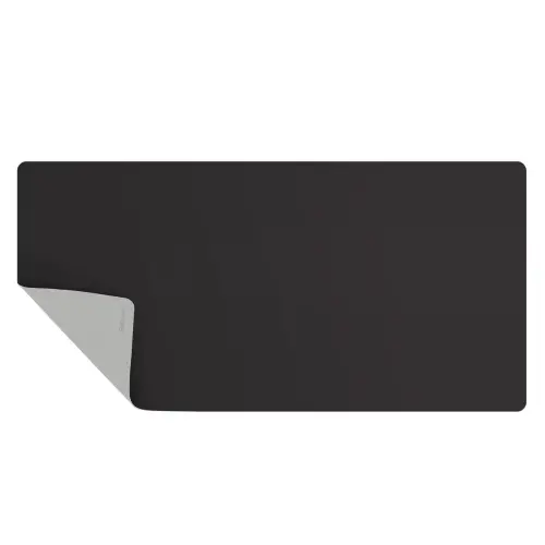 Tapis sous-main r&eacute;versible - 80 x 40 cm - Noir et gris - Fellowes 