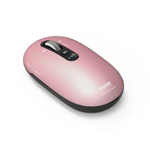 Souris sans fil PURE MAC - Bluetooth - Rechargeable - Rose - Port Connect