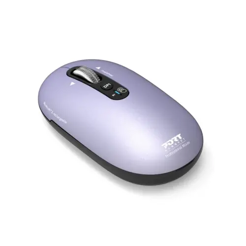 Souris sans fil PURE MAC - Bluetooth - Rechargeable - Violet - Port Connect 