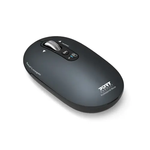Souris sans fil PURE MAC - Bluetooth - Rechargeable - Gris - Port Connect