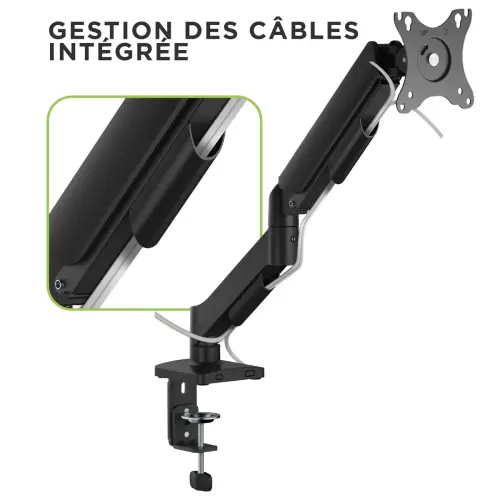 Bras porte-écran ERGO LINE - Noir - T'nB