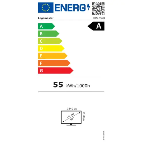 Écran d'affichage 4K - 55 pouces - Legamaster