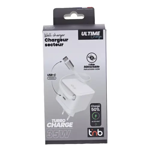 Chargeur USB-C - 35W - Blanc - T'nB 