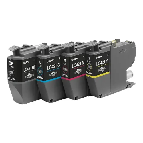 PACK 4 CARTOUCHES JET D'ENCRE BROTHER LC421 - BROTHER