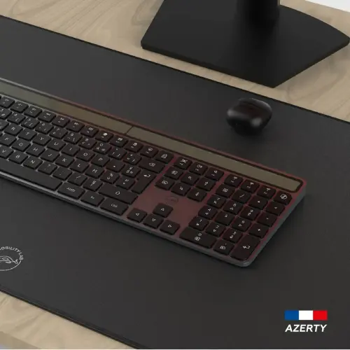 Clavier solaire - Sans fil - Azerty - Noir - Mobility Lab