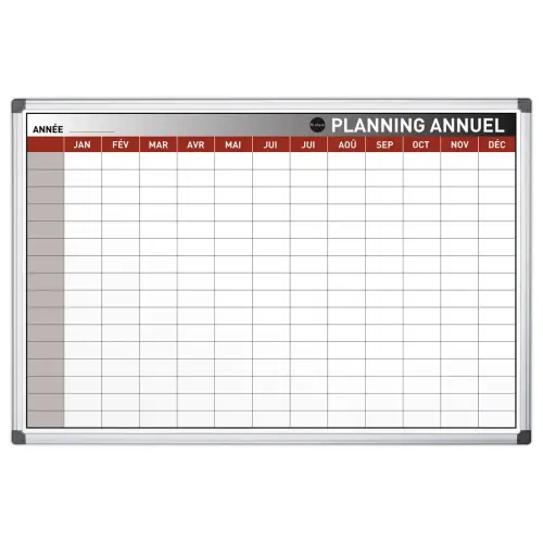 Planning annuel magn&eacute;tique s&eacute;rigraphi&eacute; - Bi-Office 